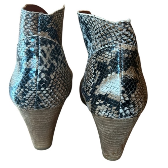 SixtySeven by Anthropologie Snakeskin Heeled Ankle Boots 40 - Picture 4 of 9
